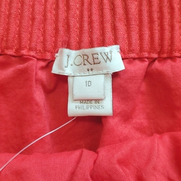 J. Crew Coral Salmon 55% Linen Blend Knee Length Mini Skirt Womens Size 10 - Picture 12 of 13